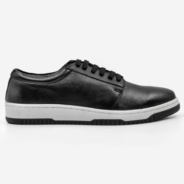 Loranci Trendy Leather Sneaker - Z 15349 - Black -F - Image 3