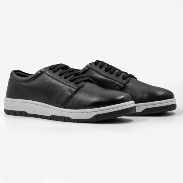 Loranci Trendy Leather Sneaker - Z 15349 - Black -F