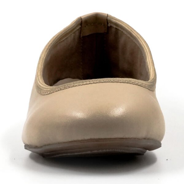 Woman Flat Leather Shoes - Z-16451 - Beige - Image 2